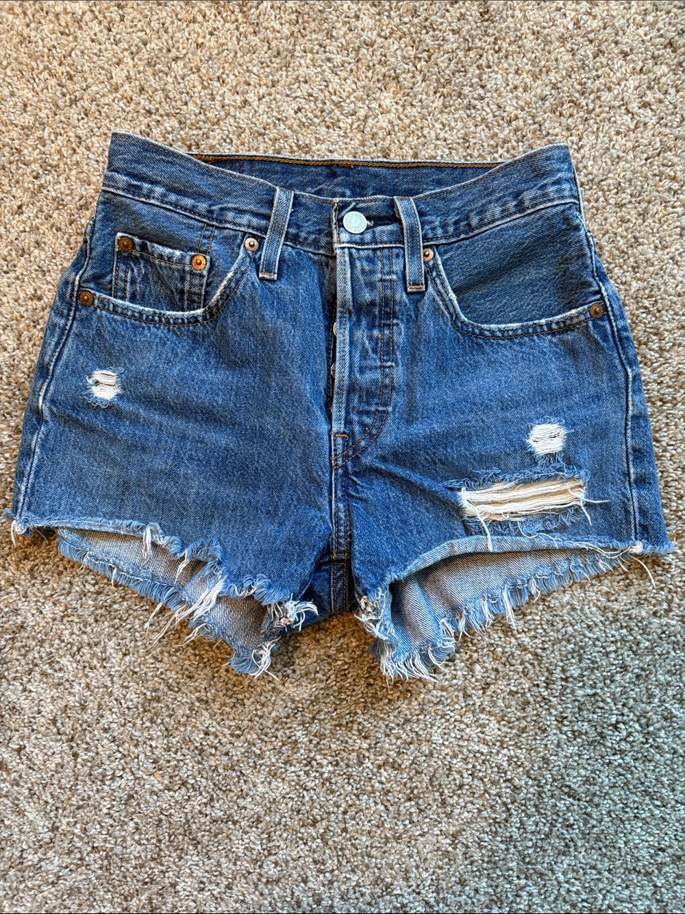 Levi's Distressed Denim Shorts